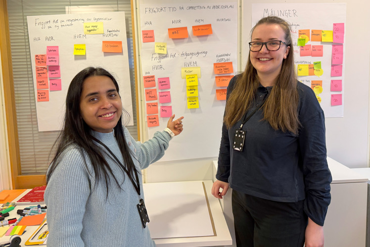 Thejes Thankam Thomas og Karoline Johansen