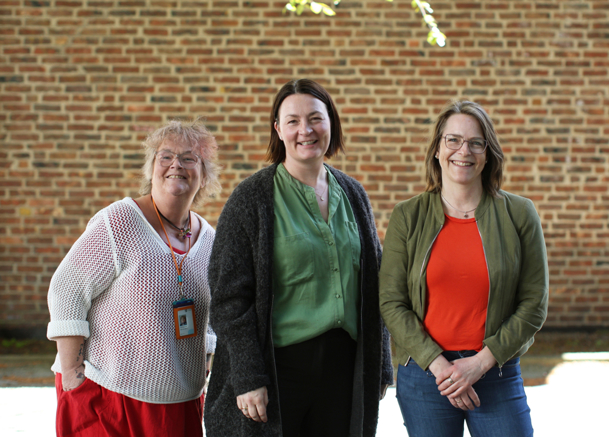 Prosjektleder for EPJ i Stavanger kommune, Ingeborg Dirdal, sammen med Kristine Skjøthaug og Ruth Økland.