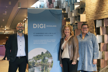 Arbeidsgruppen med Harald Valderhaug, Sigrun Homleid fra Rogaland fylkeskommune og Kirsten M. Leiros, fra Sola kommune